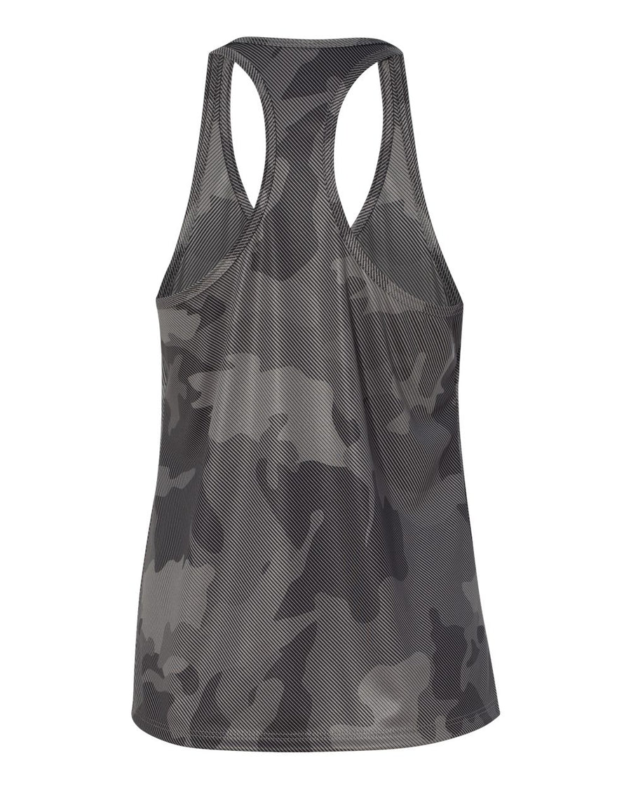 Women's Performance Racerback Tank - Sport Graphite Laser Camo