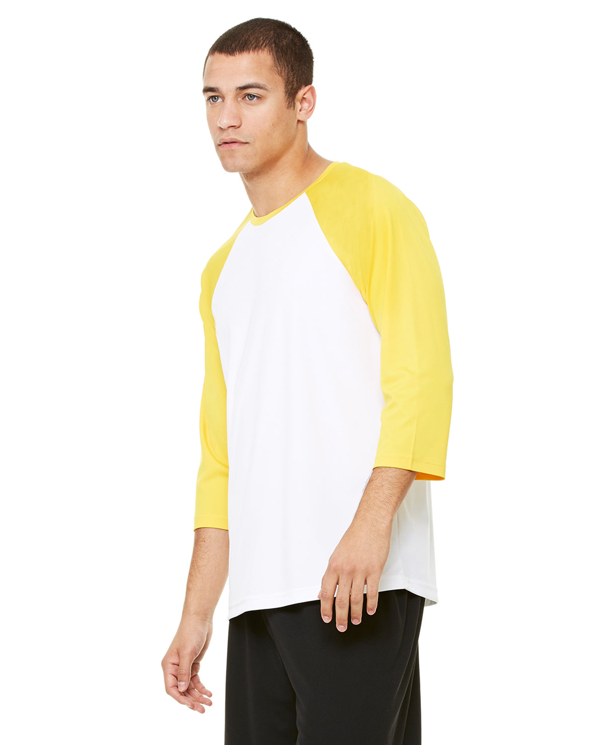 Unisex Baseball T-Shirt - White / Sport Athletic Gold