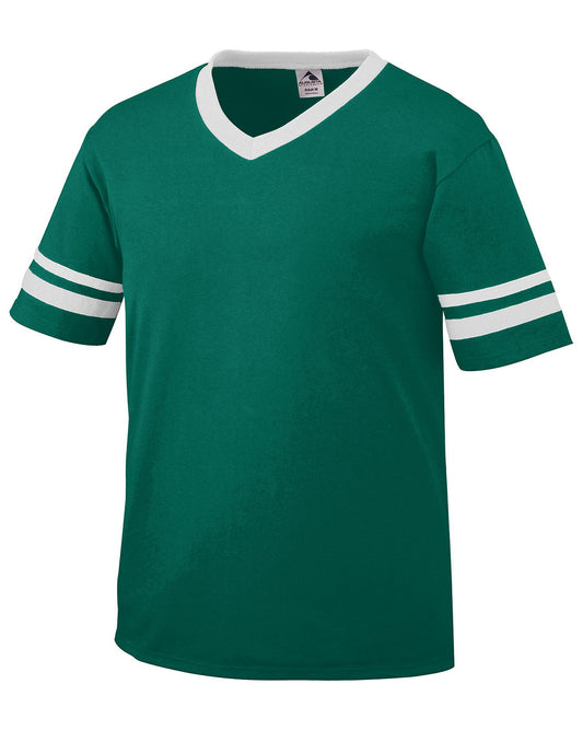 Unisex Sleeve Stripe Jersey - Dark Green / White