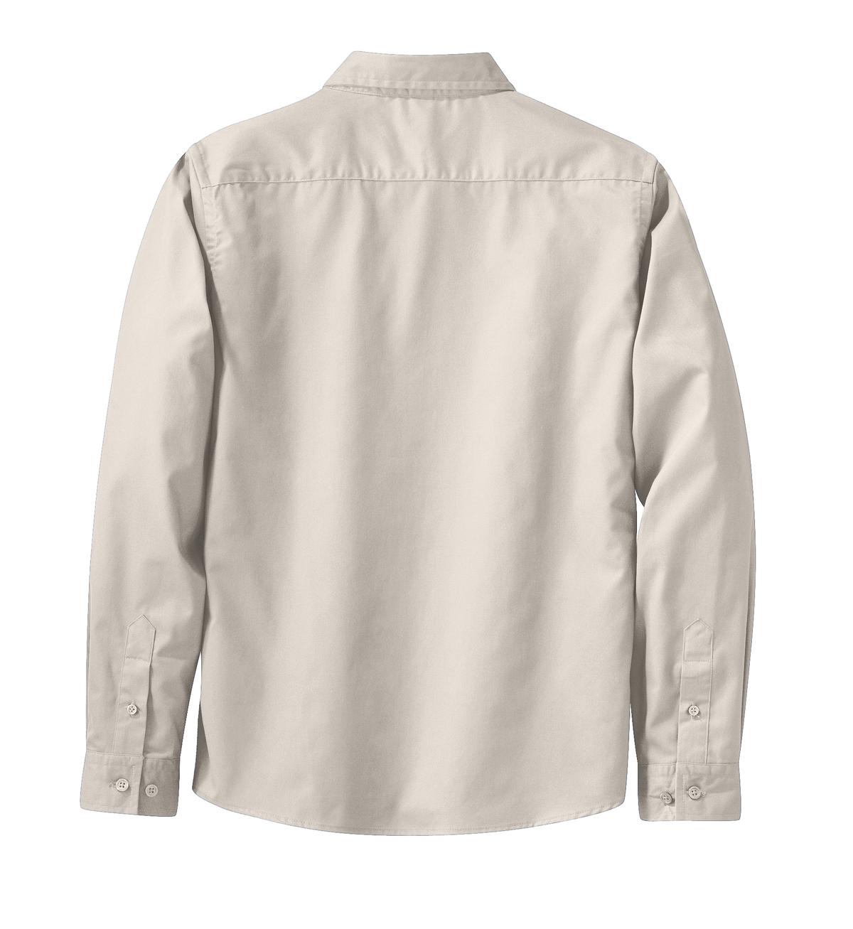 Women's Long Sleeve Easy Care Shirt - Light Stone / Cl Navy