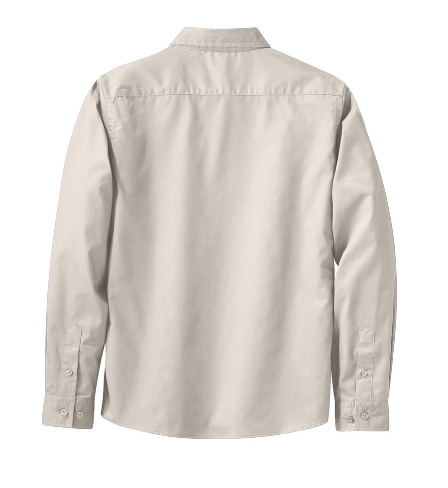Women's Long Sleeve Easy Care Shirt - Light Stone / Cl Navy