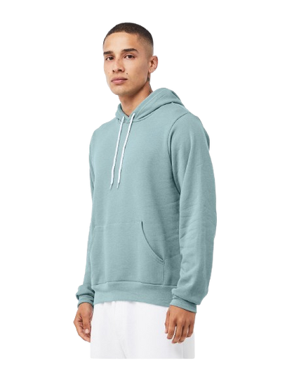 Unisex Sponge Fleece Pullover Hoodie - Heather Blue Lagoon