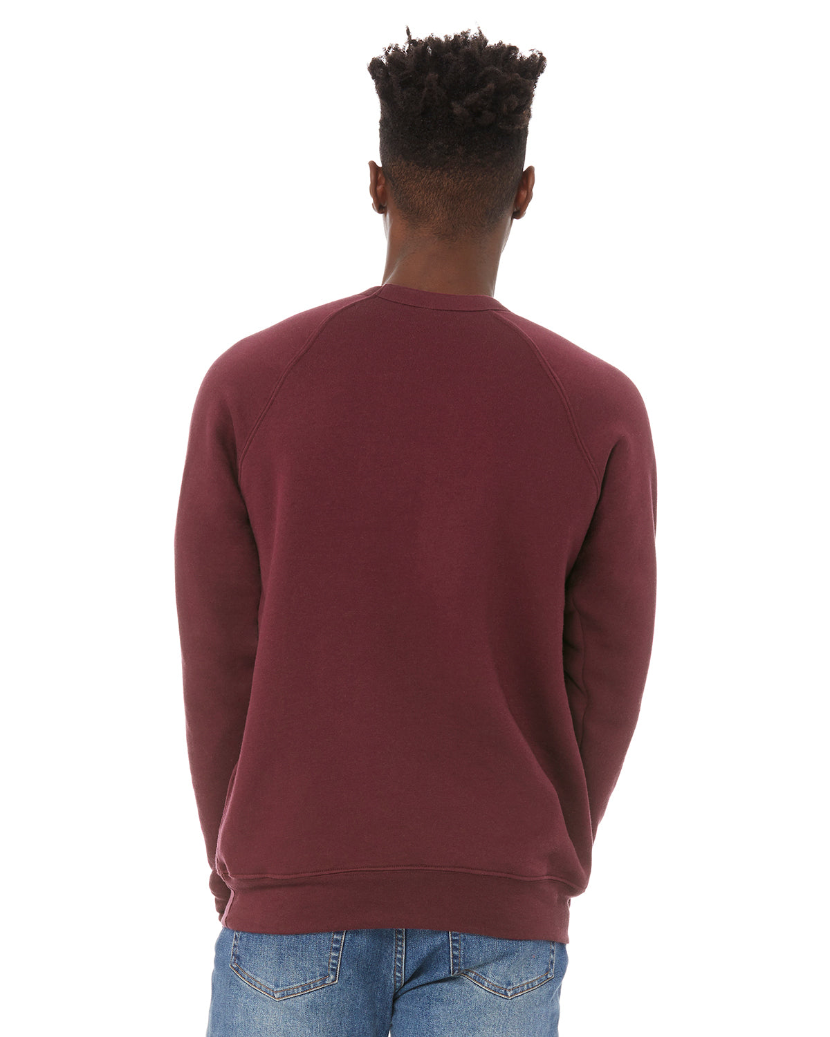 Unisex Sponge Fleece Raglan Sweatshirt - Maroon