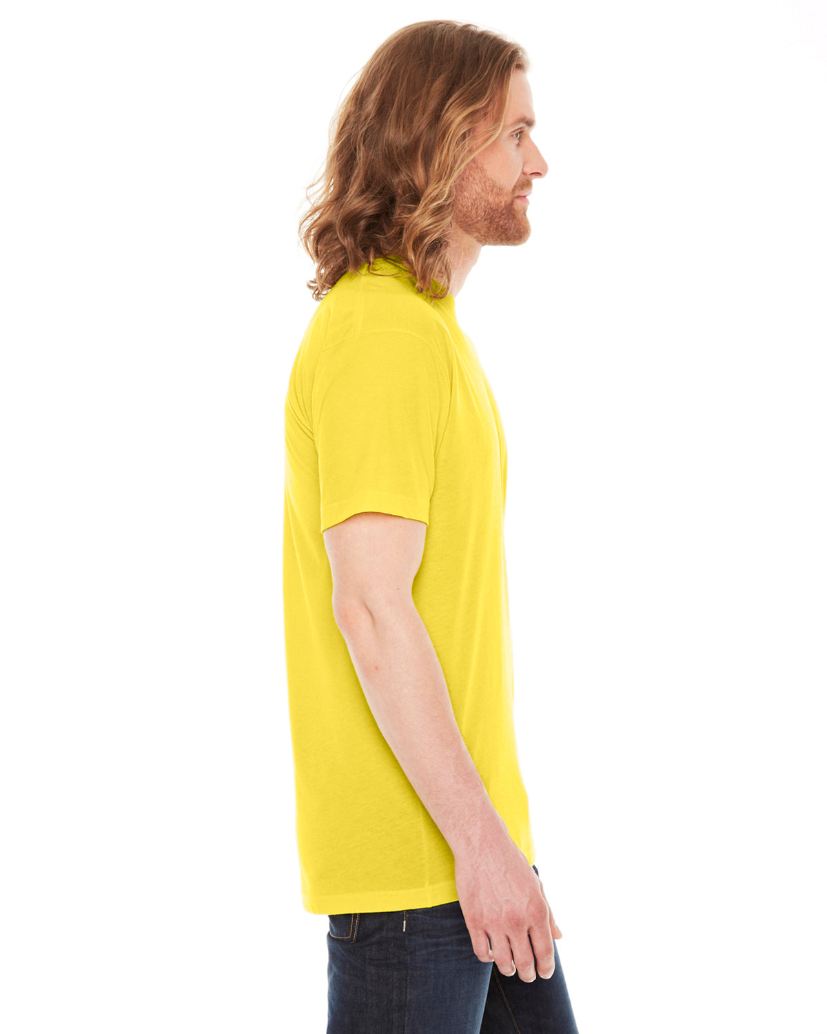 Unisex Poly-Cotton Short-Sleeve Crewneck - Sunshine