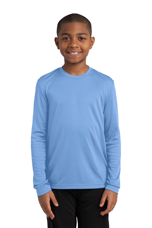 Youth Long Sleeve PosiCharge Competitor Tee - Carolina Blue