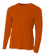 A4 NB3165 - Youth Long Sleeve Cooling Performance Crew Shirt - Burntorange