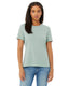 Bella + Canvas 6413 - Women's Triblend Relaxed Jersey Short-Sleeve T-Shirt - Dusty Blue Triblend