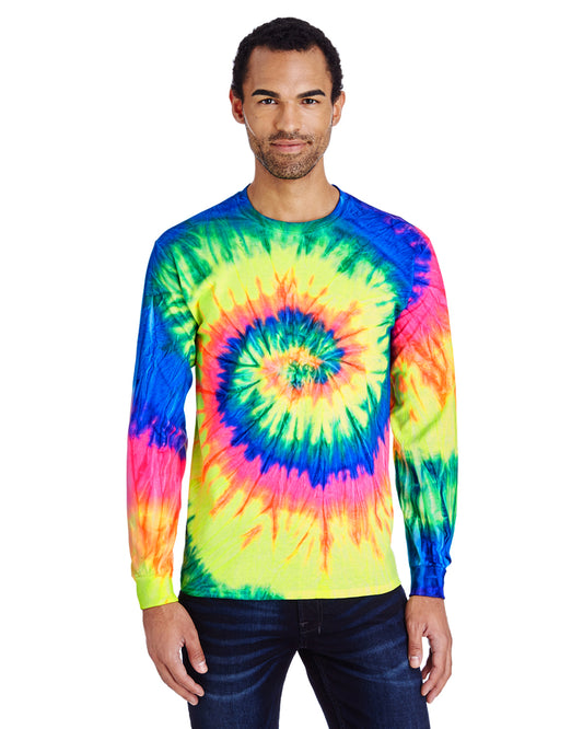Unisex 100% Cotton Long-Sleeve T-Shirt - Neon Rainbow