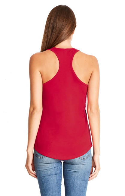 Women's Ideal Colorblock Racerback Tank - Black / Red