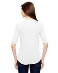 Women's Triblend Deep Scoop 1/2-Sleeve T-Shirt - White