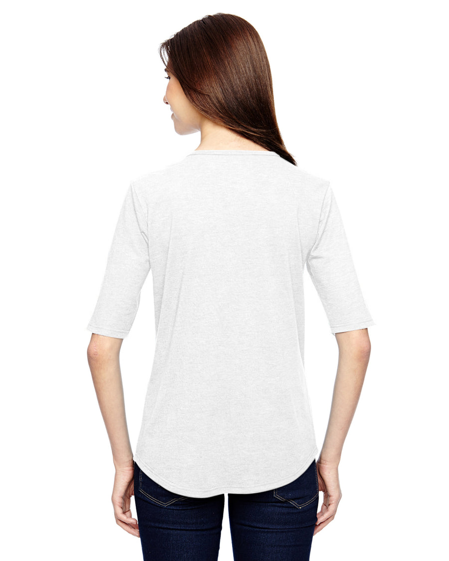 Women's Triblend Deep Scoop 1/2-Sleeve T-Shirt - White