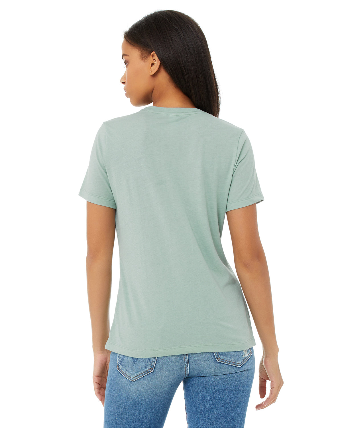 Women's Triblend Relaxed Jersey Short-Sleeve T-Shirt - Dusty Blue Triblend