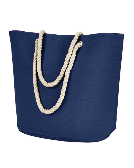 Polyester Canvas Rope Tote - Navy