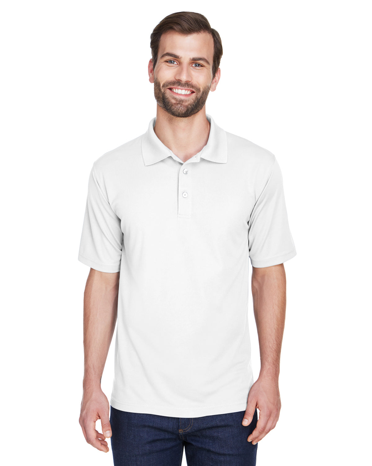 Men's Cool & Dry Mesh Piqué Polo - White