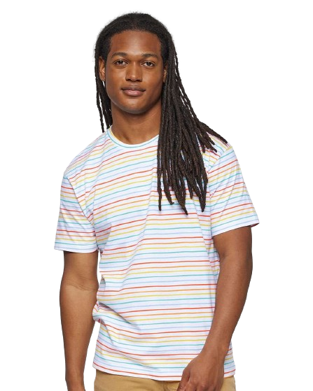 Unisex Fine Jersey T-Shirt - Rainbow Stripe