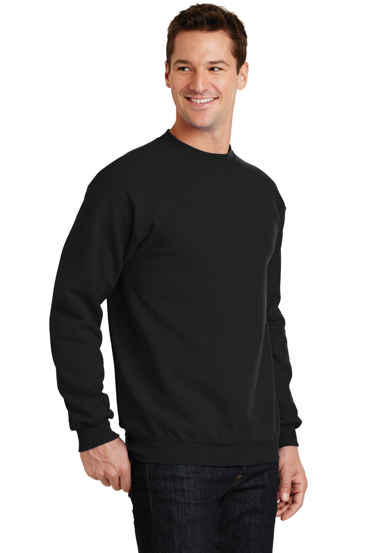 Unisex Core Fleece Crewneck Sweatshirt - Jet Black