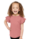 Rabbit Skins 3339 - Toddler Flutter Sleeve T-Shirt - Mauvelous