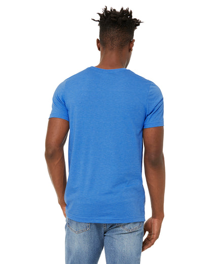 Unisex Sueded T-Shirt - Heather Columbia Blue