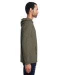 Unisex Light Terry Hoodie - Heather City Green
