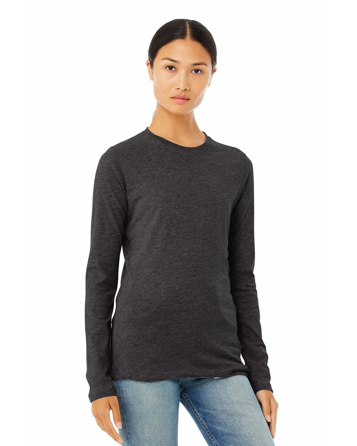 Women's Jersey Long-Sleeve T-Shirt - Heather Dark Gray