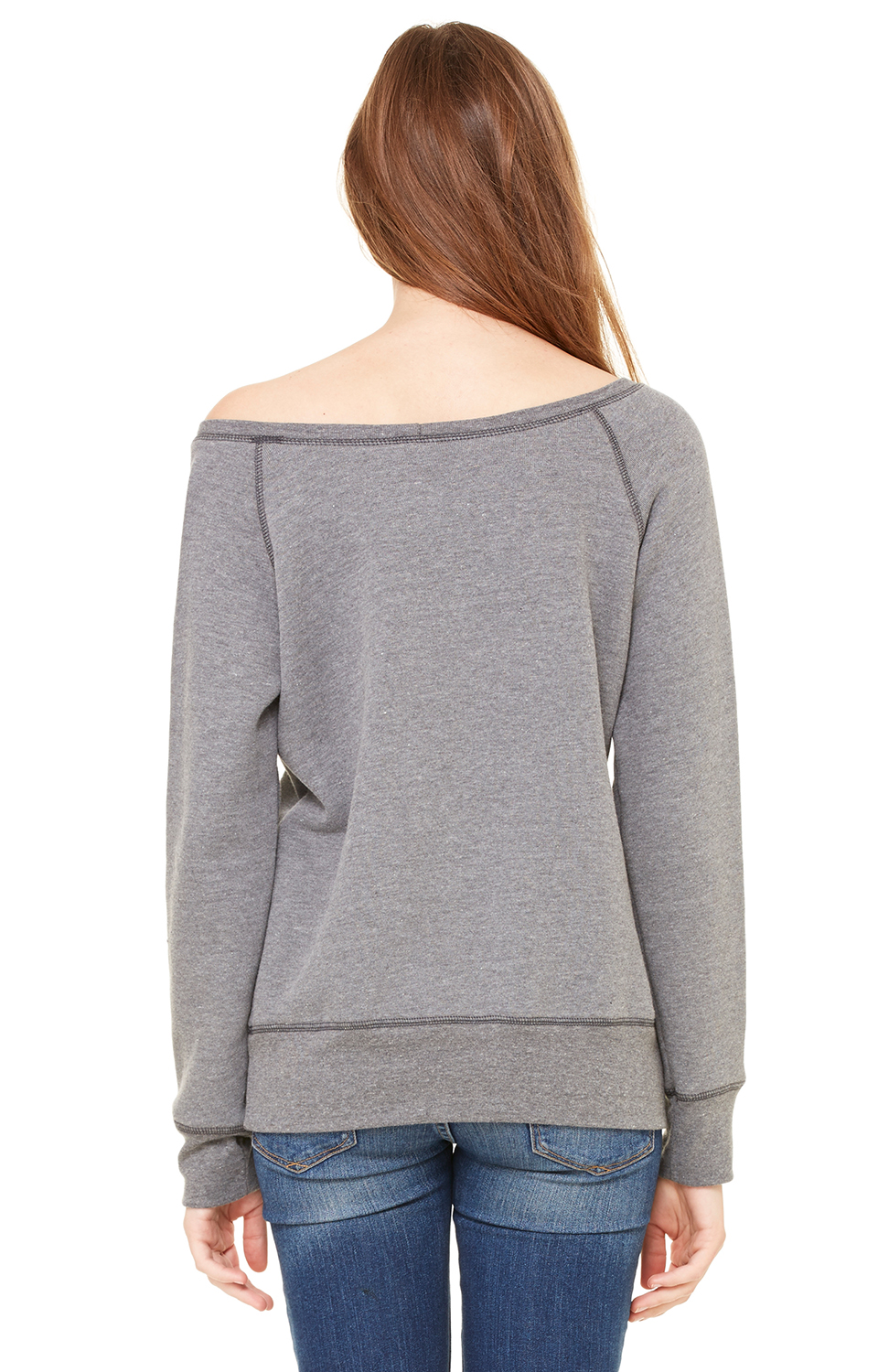 Women's Sponge Fleece Wide Neck Sweatshirt - Heather Deep