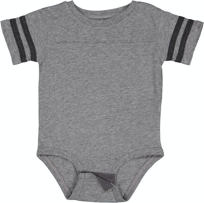 Infant Football Bodysuit - Gran Heather / Vintage Smoke