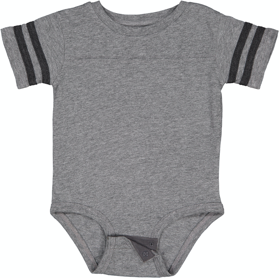 Infant Football Bodysuit - Gran Heather / Vintage Smoke