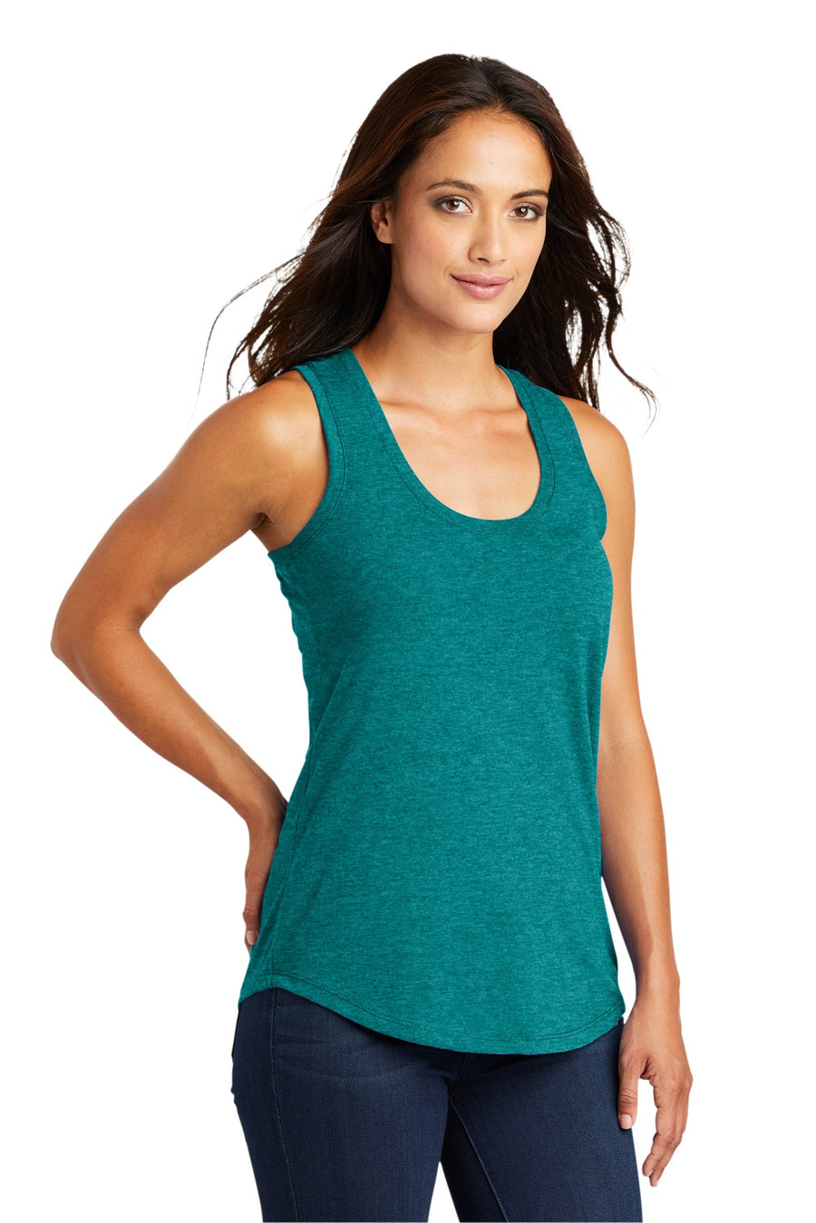 Women's Perfect Tri Racerback Tank - Heather Teal