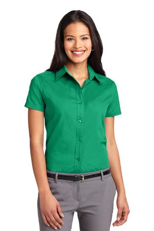 Women's Short Sleeve Easy Care Shirt - Court Green
