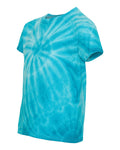 Youth Cyclone Vat-Dyed Pinwheel Short Sleeve T-Shirt - Turquoise