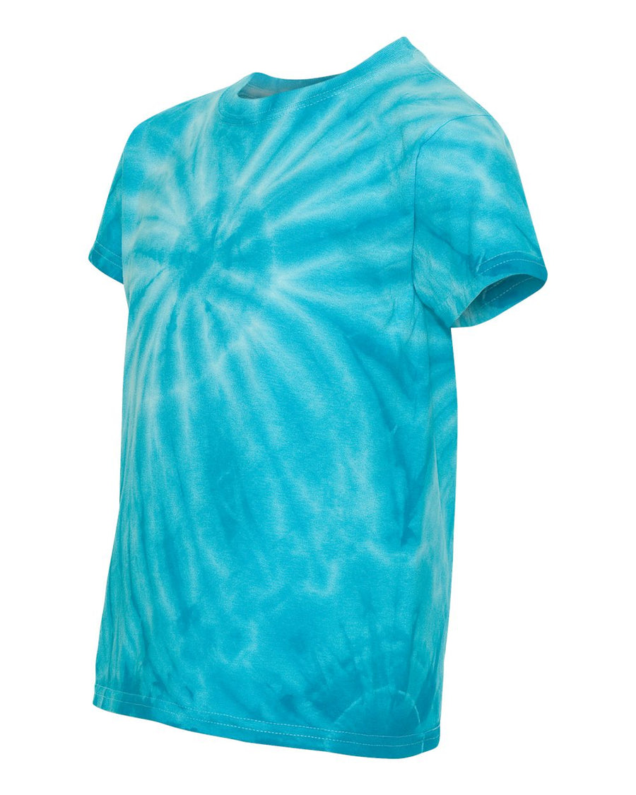 Youth Cyclone Vat-Dyed Pinwheel Short Sleeve T-Shirt - Turquoise