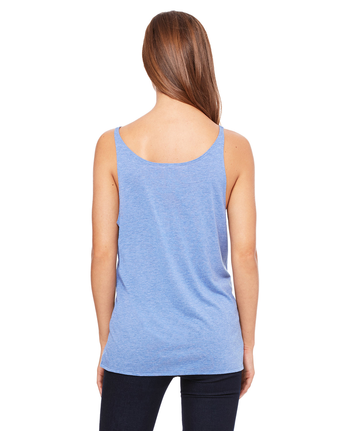 Women's Slouchy Tank - Blue Triblend