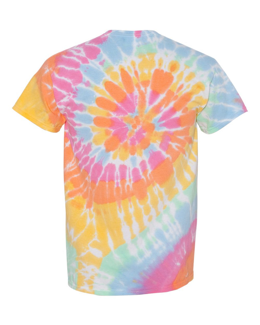 Unisex Multi-Color Spiral Short Sleeve T-Shirt - Aerial Spiral