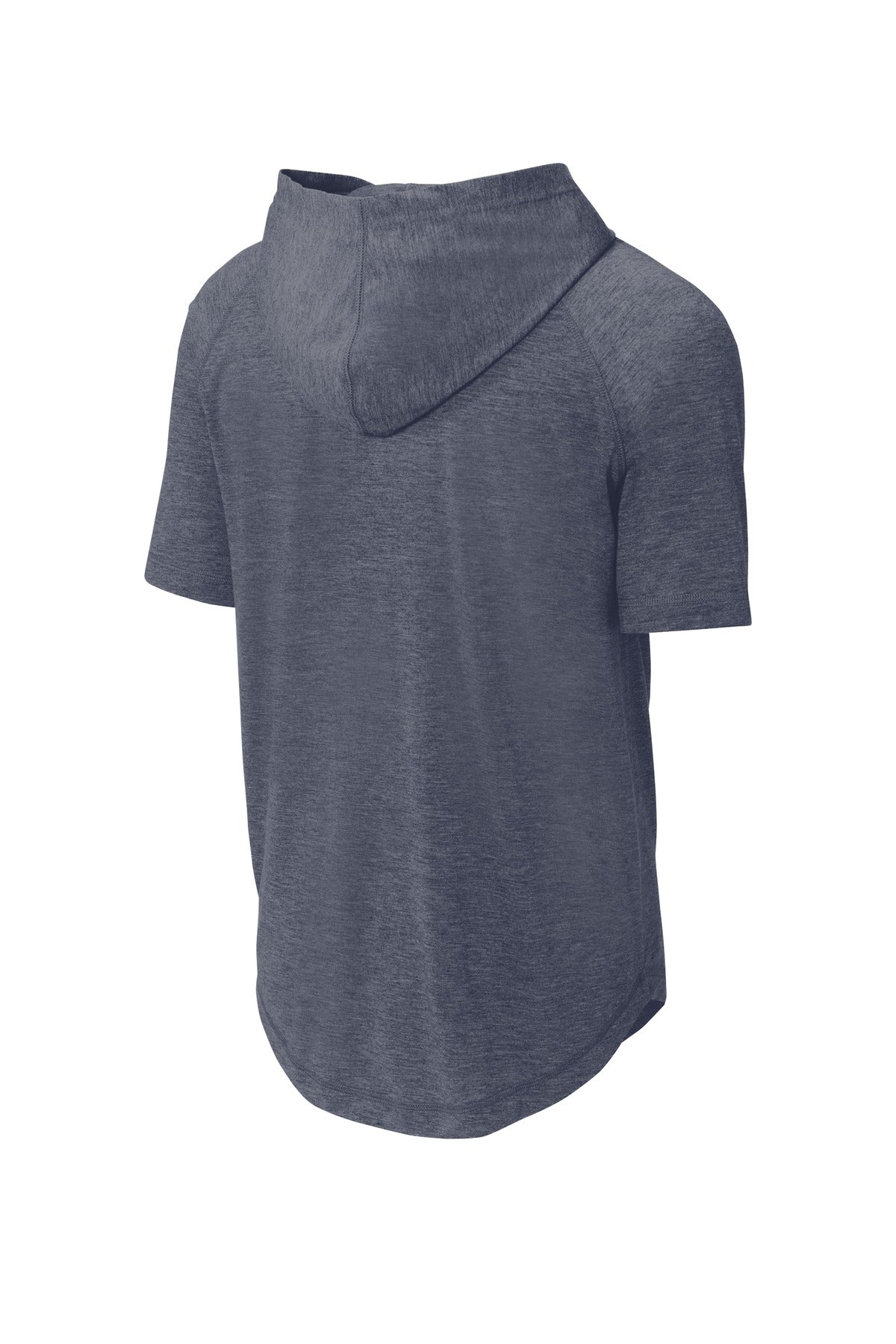 Unisex PosiCharge Tri-Blend Wicking Short Sleeve Hoodie - True Navy Heather