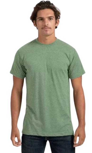 Unisex Poly-Rich Tee - Heather Green
