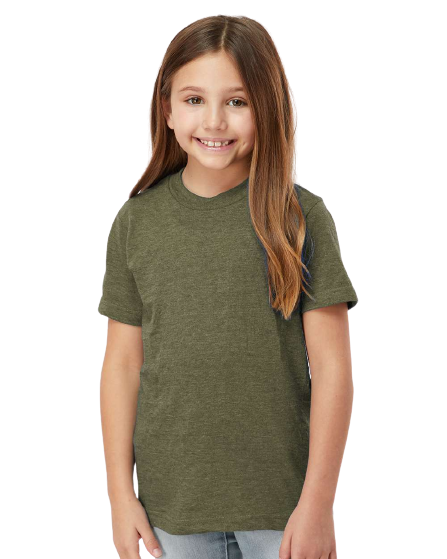 Youth Fine Jersey T-Shirt - Heather Military Green