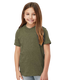 Tultex 0235TC - Youth Fine Jersey T-Shirt - Heather Military Green