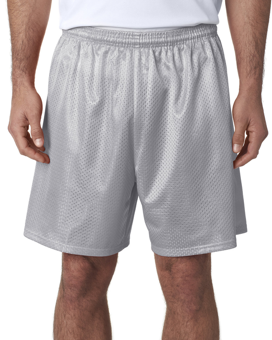 Unisex Seven Inch Inseam Mesh Short - Silver