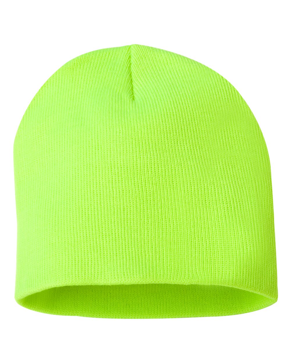 8" Knit Beanie - Safety Yellow