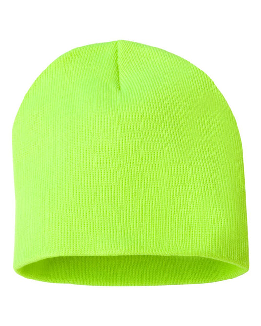 8" Knit Beanie - Safety Yellow