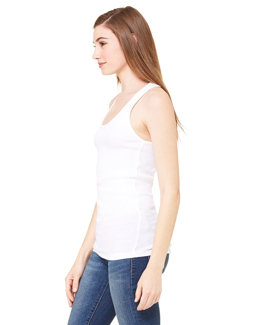 Women’s 2X1 Rib Racerback Tank - White