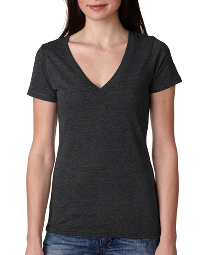 Women's Triblend Deep V - Vintage Black