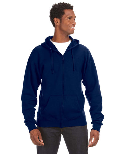 Unisex Premium Full-Zip Fleece Hoodie - Navy