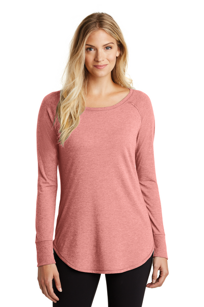 Women's Perfect Tri Long Sleeve Tunic Tee - Blush Frost