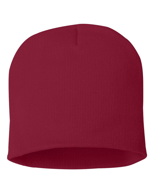 8" Knit Beanie - Cardinal