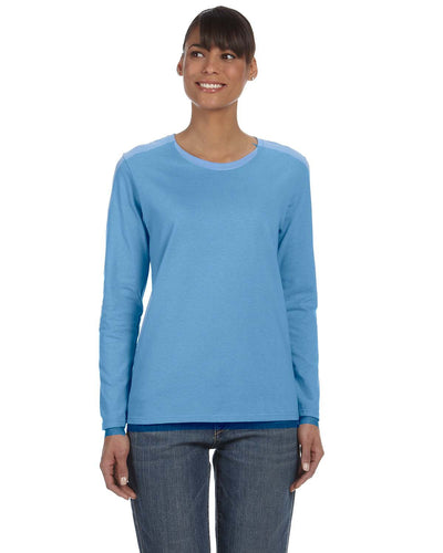 Ladies' Heavy Cotton™ 5.3 oz. Long-Sleeve T-Shirt - Carolina Blue