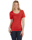 Bella + Canvas 6406 - Missy Short-Sleeve Scoop Neck T-Shirt - Red