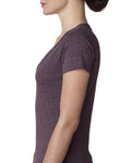 Women's Triblend Deep V - Vintage Purple