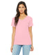 Bella + Canvas 6405 - Women's Relaxed Jersey V-Neck T-Shirt - Pink