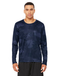 Unisex Performance Long-Sleeve T-Shirt - Sport Dark Navy Laser Camouflage
